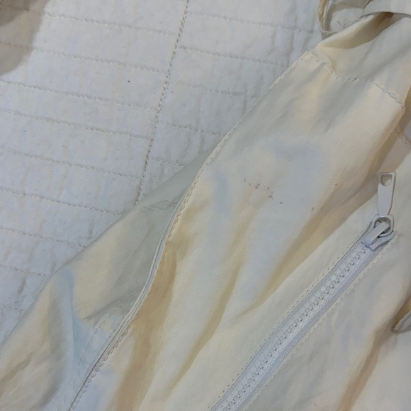 Lafayette 148 Small Waxy Linen Trench Coat Women's Cream Belted - Picture 4 of 9